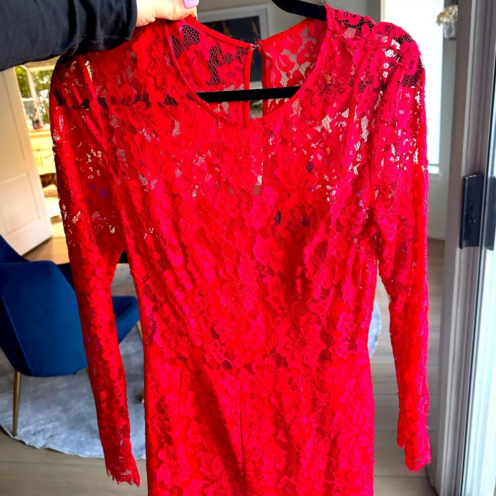 Red elegant party jumper